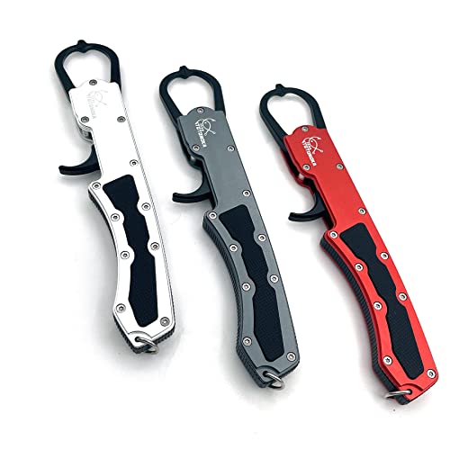 TOTOMOKA(トトモカ） フィッシュグリップ 魚掴み器 フィッシュキャッチャー 超軽量 アルミ製 ロープ付き (メタルシルバー) 7枚目