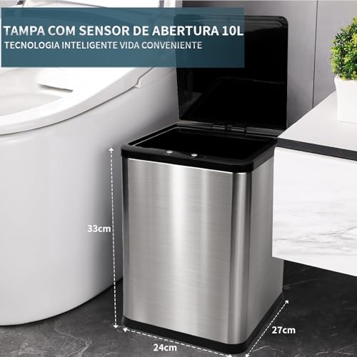 Lixeira Banheiro, Lixeira Automatica com Sensor, Lixeira, Lixeira Cozinha, Lixeira Antiodor, Lixeira