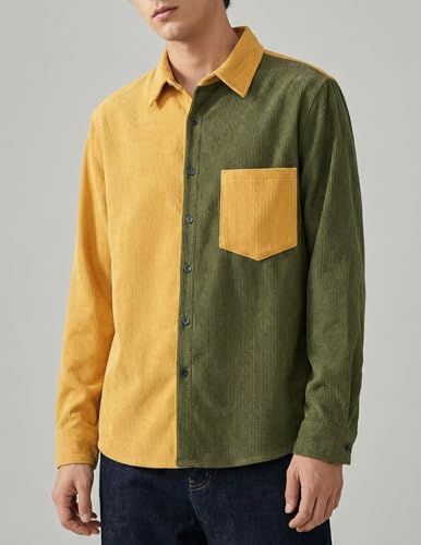 Image of ZAFUL Men's Shacket Aztec Print Shirt Jacket Flannel Button Up Turndown Collar Overshirt Chest Pocket Button Flap Thick Shirt