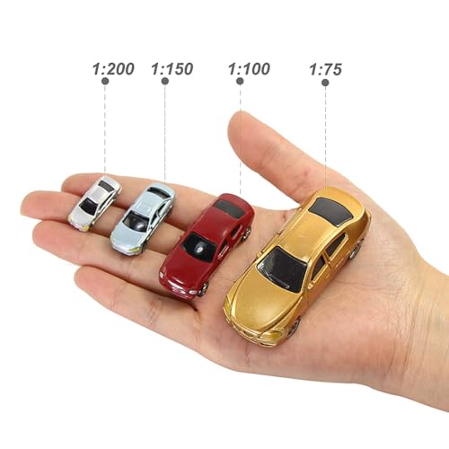 20pcs OO HO Scale 1:75 Model Car Model Train Layout Building Accessories Scenery (20pcs - 1:75 Scale)