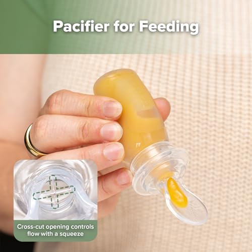 Image of haakaa Penguin Dual Feeding Syringe Set-Baby Medicine Dispenser and Food Dispensing Spoon Feeder,Medical-Grade Silicone