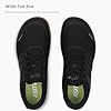 ASITVO Wide Men's Barefoot Zero Drop Sole Minimalist Width Toe Box Walking Shoes Sneakers Size 10.5 TPU No-Sew Upper Cross-Trainer Roat Running Shoes Black Oxford 44