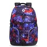 J World New York Atom Multi-Compartment Laptop Backpack, Galaxy, 18.5 X 13 X 7.5 (H X W X D)