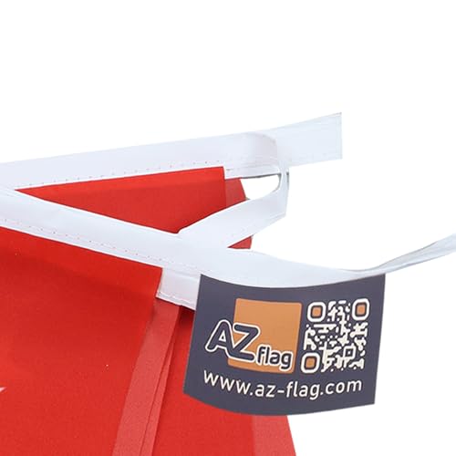 Image of AZ FLAG Community of Madrid 6 meters BUNTING Flag 20 flags 9'' x 6'' - Spanish region of Comunidad de Madrid STRING flags 15 x 21 cm