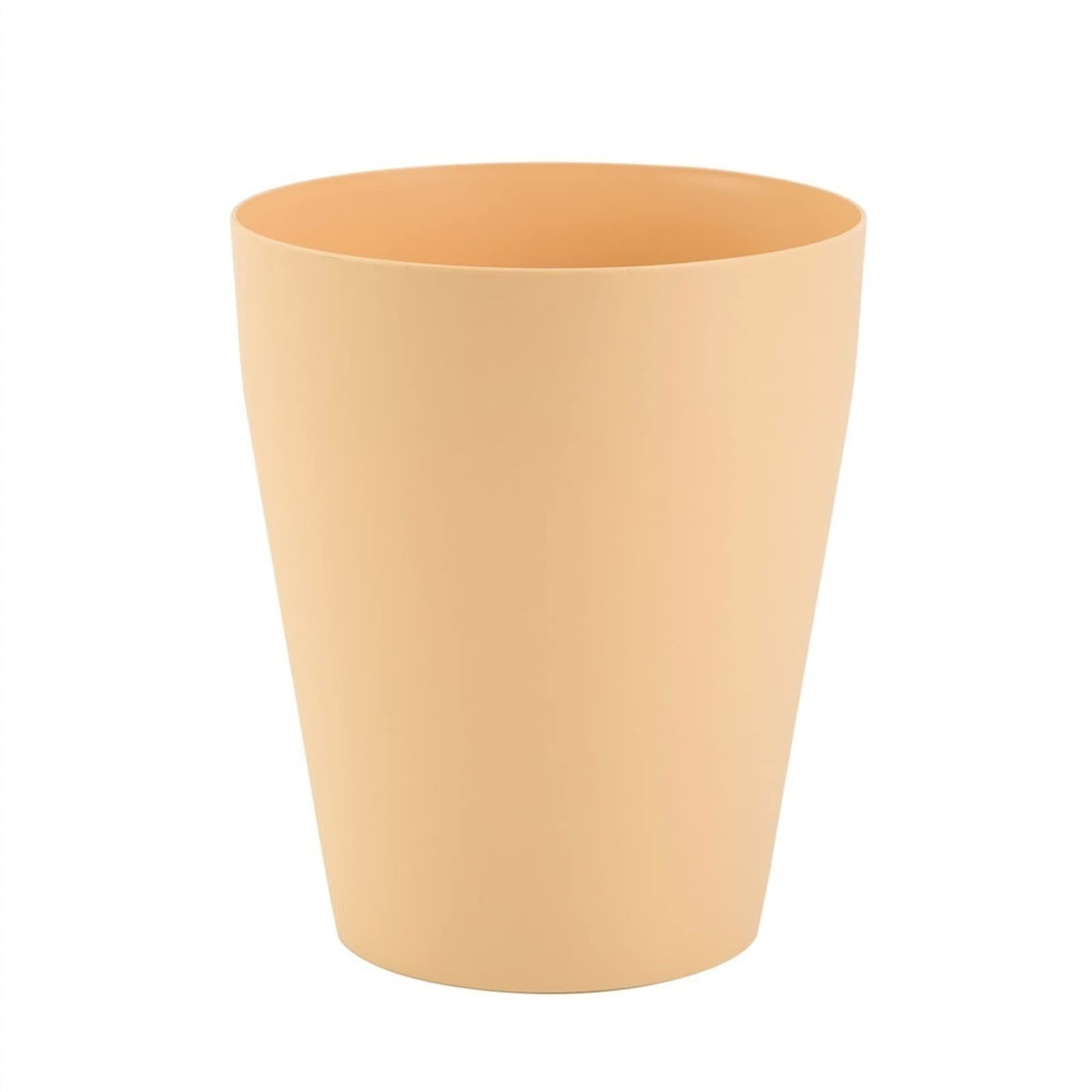Poubelle simple 10L jaune en plastique rigide pour le bureau