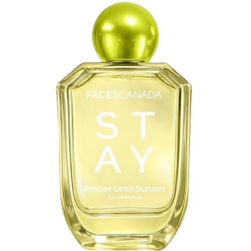 Image of FACES CANADA STAY Amber Until Sunset Eau de Parfum for Women, 50ml | Long-Lasting Oriental, Ambery Vanilla Perfume with Bergamot, Amber, Vanilla & Musk | Warm Day-to-Night Scent| Gifts for Women | Premium Fragrance