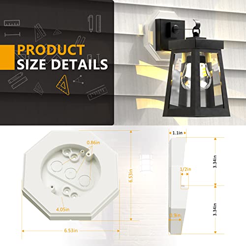 Siding Mounting Block, Octagon Siding Mounting Kit With Built-In Electrical Box, 8141 Vertical Siding Lamps Mounting Plate Siding Light Blocks For 1/2 Inch Lap Siding, White #TOP1