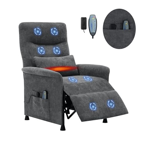 Heated & Vibration Massage Recliner Chair (Gray)