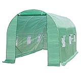 Invernadero de jardín para proteger plantas y verduras en los días del frío, hielo, granizo, lluvia, humedad y viento. Ideal para proporcionar el ambiente óptimo a los cultivos.