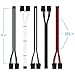 EZDIY-FAB RTX 3000 Series 12 Pin to Dual 8 Pin PCIe Sleeved Extension Cable 300 MM- Connector for NVIDIA Ampere GEFORCE RTX 3060ti 3070 3080 FE Funder Edition- Black