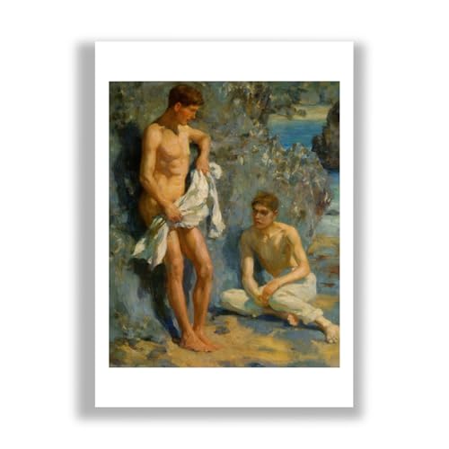 Impression d'art mate Henry Scott Tuke After the Bath tirage de qualité galerie