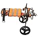 GUIAFUHYE Adjustable Pet Wheelchair,Dog Wheelchair for Back Legs with Upgraded All-Terrain Tires & Durable Bearings, Adjustable Dog Wheelchair (Coffee Color + Orange)