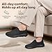TIOSEBON Men's Slip On Walking Shoes - Casual Lightweight Loafers & Mesh Sneakers with Arch Support Memory Foam - Comfortable for Standing, Work, Driving 10 US All Black