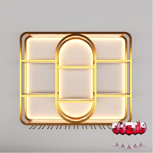 Botellero flotante montado en la pared con...