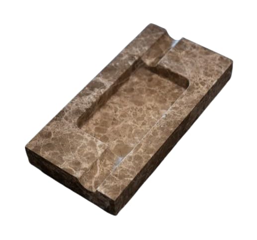 Dark emperador marble ashtray 12x21x3cm