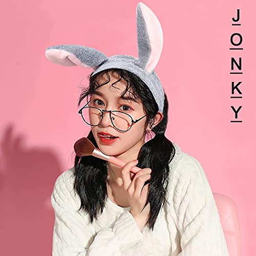 Jonky Spa Wash Headband Cute Bunny Headbands Wide Makeup Hair Band Shower Bath Rabbit Hairband Terry Cloth Headband Elastic Hair Wrap Adjustable Non Slip Hair Accessories For Women And Girls(Pack Of 3) #TOP6