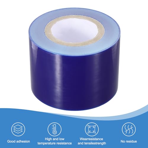 Image of PATIKIL Removable Protective Film Tape, 4.3 Inch x 656 ft PE Surface Protective Scratch Film Tape Roll for Furniture Electrical Appliances Plastic Hardware High Stickiness Blue