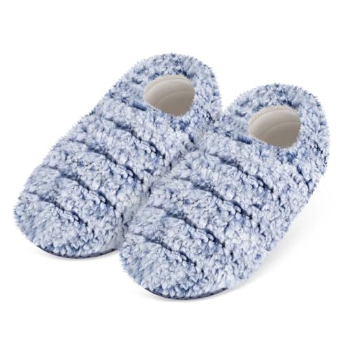 SUZZIPAD Warming Slippers and Heated Shoes for Bed, Microwave Heated Slipper for Women & Man, Feet Warmers for Cold Day, L
