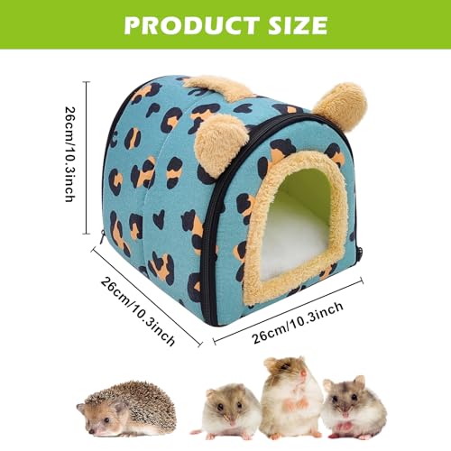 Haus für Meerschweinchen, warme und kuschelige Betthöhle für kleine Tiere, waschbar, für Zwergkaninchen, Chinchillas, Bardrachen