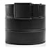 Vegan Black Leather with Square Matte Black Buckle