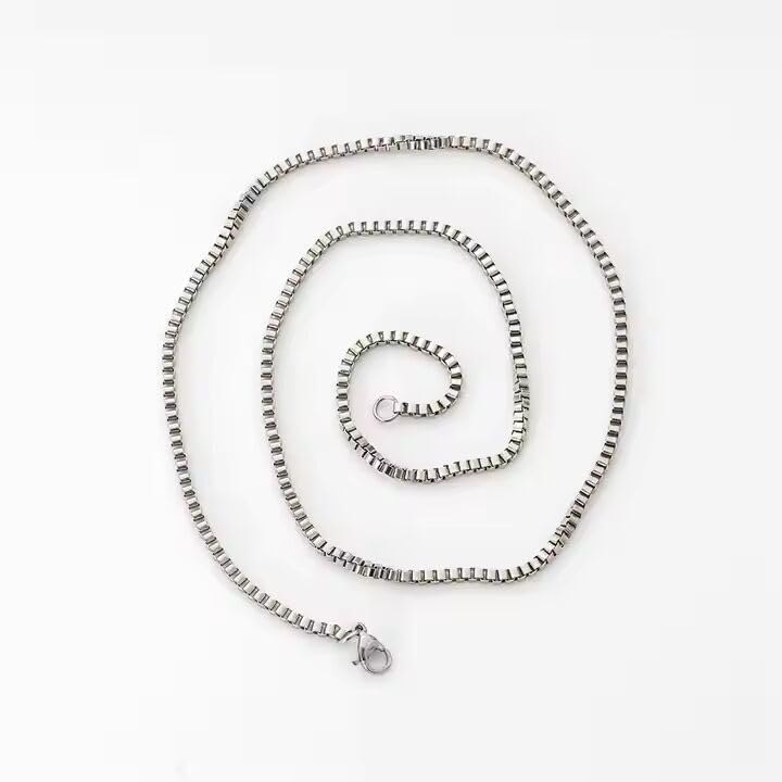 Image of THE MEN THING Chain for Men, Luxury Pure Titanium Steel Chain | Silver Stainless Steel Chain | Necklace Jewellery for Men & Boys