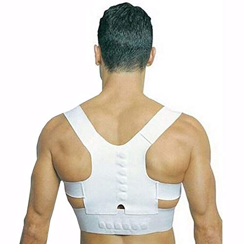 TranRay Comfy Brace Posture Corrector Back Brace for Men and Women Fully Adjustable Straightener for Mid, Upper Spine Support Neck Shoulder Lumbar Clavicle and Back Pain Relief Breathable (White,2XL)