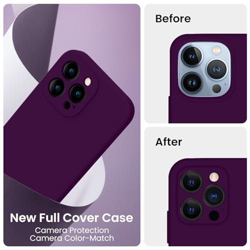 Image of FireNova Designed for iPhone 13 Pro Max Case, Silicone [Camera Protection] Phone Case, Soft Anti-Scratch Microfiber Lining Inside, 6.7 inch, Wine Red