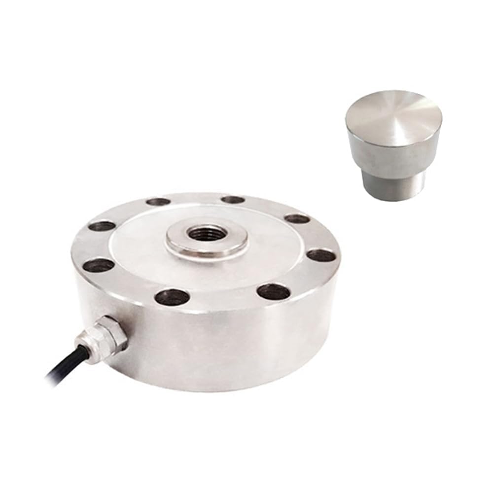 ATO 2 ton Load Cell, Tension and Compression Load Cell Pancake Circular 2000kg Load Cell, Low Profile, Strain Gauge for Platform Scale, Truck Scale, Rail Weighbridge