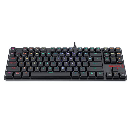 Redragon K607 Mechanical Gaming Keyboard, Rgb Led Backlit, 87 Key Tenkeyless, Low Profile With Blue Switches For Windows Pc Gaming (Wireless) #TOP4