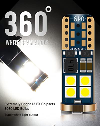 Bombillas LED 168 194 Blanco Xenón 6500K Pack 2 miniatura 3