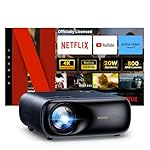 NexiGo PJ40 Ultra Outdoor Netflix Projector, Officially Licensed Netflix/YouTube/Prime Video, 800 ANSI Lumen, AI Image Enhancement, Native 1080p, 20W Speaker, 4K Support Video Projector, Auto Keystone