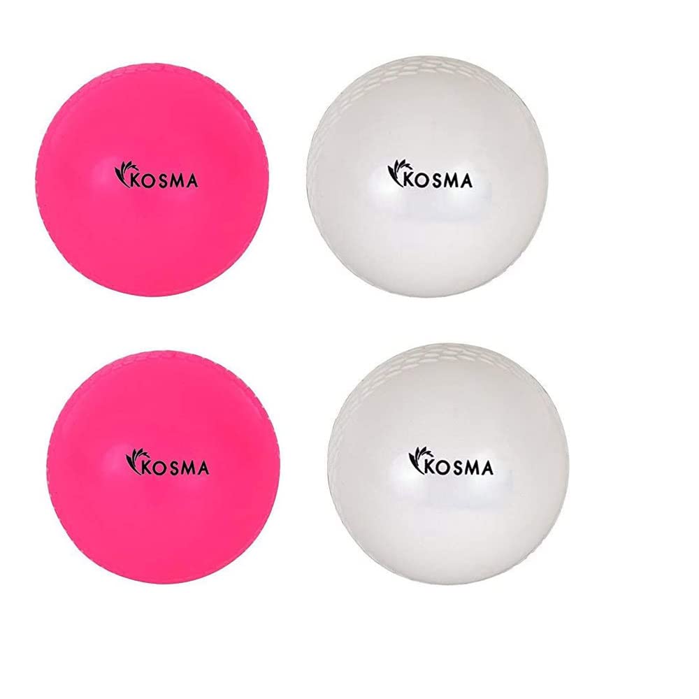 Kosma Set of 4 Cricket Wind Balls, Pink, White, standard
