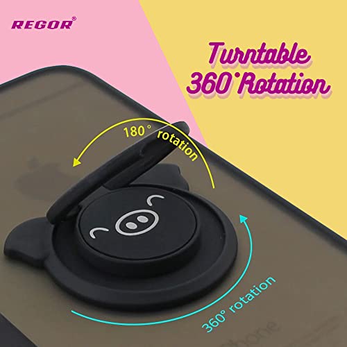 Image of Regor Finger Grip Holder | Cell Phone Stand for Hand & Back | Selfie & iPhone for Android Phone Desk - Pig Pink