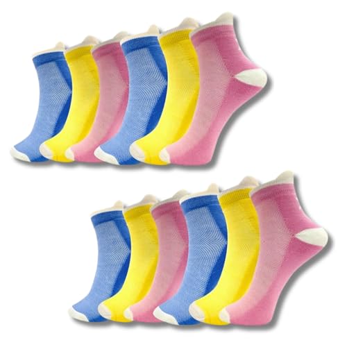 Image of XJARVIS MEXICO Athletic Sports socks for Women & Girls with Soft Cushioned Base, Breathable Net, Sweat Absorbent & Odour Free |Cotton Summer Socks for Women-Ideal for Gym, Running, Travel (Multicolor)