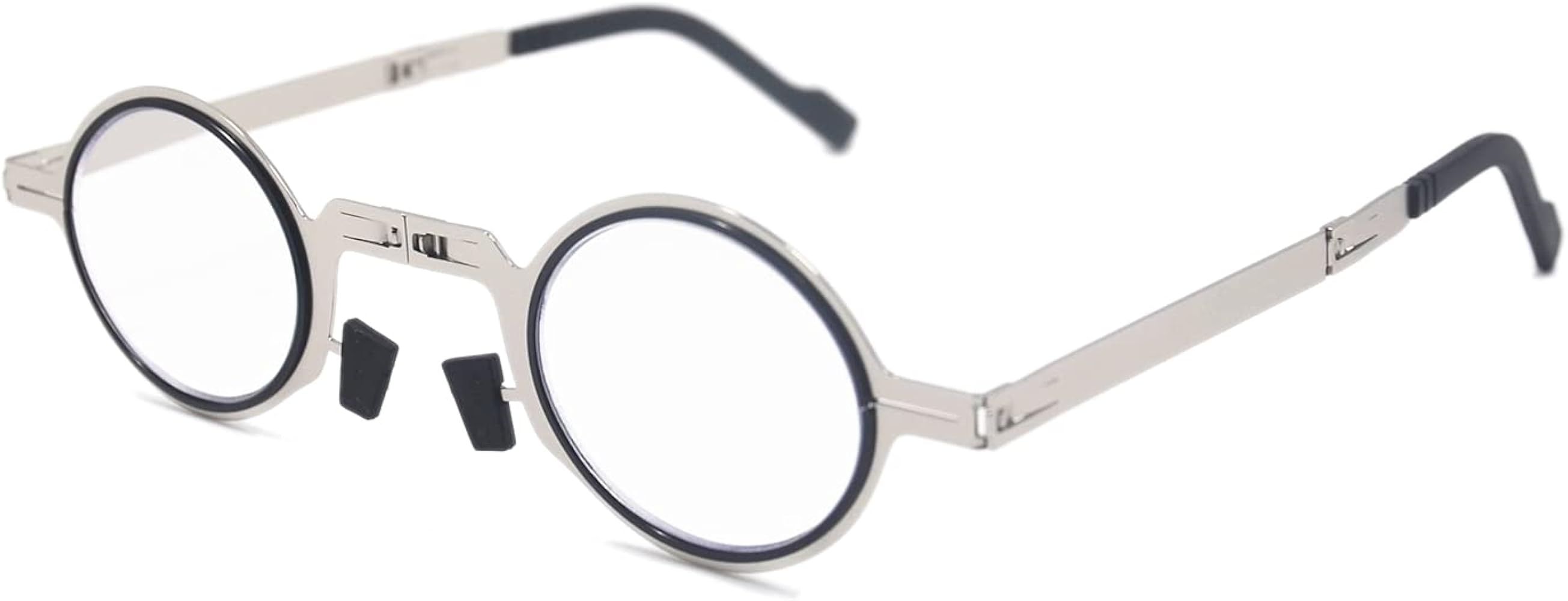 Amazon.co.jp: [Henghao] 老眼鏡 ブルーライトカット 丸型コンパクト