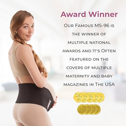 GABRIALLA Elastic Pregnancy Support Belt - Premium Pregnancy Belt for Back, Pelvic, Hip Pain, SPD, and PGP - Adjustable and Breathable Maternity Support Belt - Pregnancy Gift for Expecting Mum - Image 2