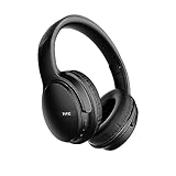 HTC Wireless Headphones Bluetooth 5.3 Earphone, Over Ear Bluetooth Headphones with Built-in Mic - 40Hours Playtime, Foldable Stereo Wireless Headset for Call, Travel, Home, Office -Black