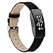 Jennyfly Canvas Wristbands for Fitbit Inspire/Inspire HR,Women Soft Slim Canvas Replacement Watch Band Breathable Sport Strap Wristbands with Metal Buckle Adjustable 5.5-6.7 inch - Black