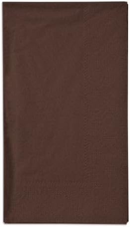 Hoffmaster 180554 Chocolate Brown 15" x 17" Paper Dinner Napkins 2-Ply - 125/Pack