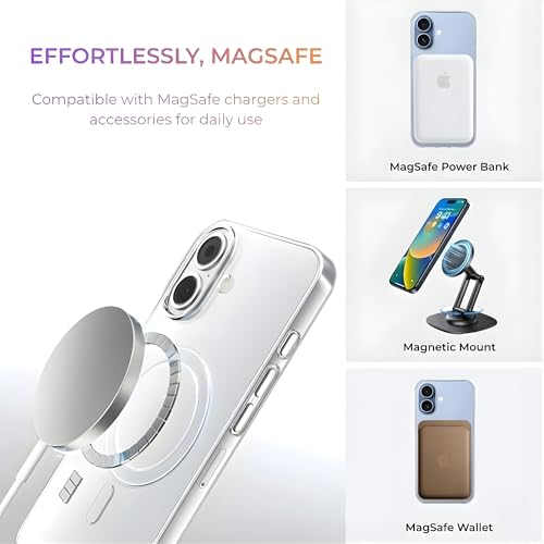 Image of Crystal Desert Magnet Case for iPhone 16 Plus, Premium Polycarbonate, Ultra Strong Magnets, 360 Drop Protection, Raised Camera Protection, MagSafe Compatible