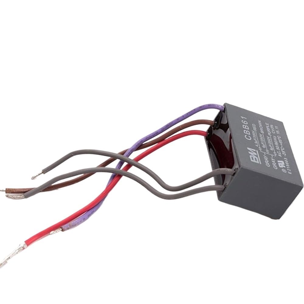 Bcomfy 4Uf 6Uf 5Uf Cbb61 Five-Wire Fan Ceiling Fan Transformer Blower Starting Capacitor(4Uf 6Uf 5Uf)