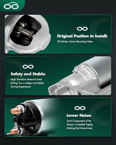 Image of SCITOO Motor Starter for 6786N Starters Fit for Chevrolet for Equinox 2007-2009, for Chevrolet for Malibu 2006-2010, for Pontiac for G6 2006-2009, for Pontiac for Torrent 2007-2009