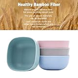 4pcs Bamboo Kids Bowls for Baby Feeding，Small Serving Bowls，Small Prep Bowls& Dinnerware Sets, Eco-Friendly Tableware for Baby Toddler Kids,03