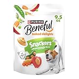 Purina Beneful Made in USA Facilities Dog Training Treats, Baked Delights Snackers - (5) 9.5 oz. Pouches