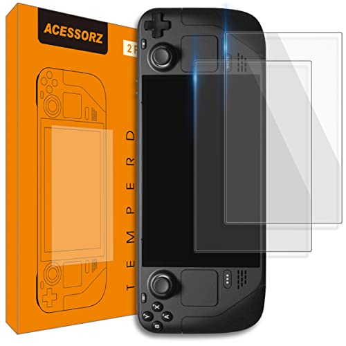 Tempered Glass Screen Protector Designed for Steam Deck 7'' 2022, Transparent HD Clear Screen Protector Compatible with Steam Deck, 9H Hardness, Anti Scratch, Bubble Free (2 Pack) Tempered Glass Screen Protector Designed for Steam Deck 7'' 2022, Transparent HD Clear Screen Protector Compatible with Steam Deck, 9H Hardness, Anti Scratch, Bubble Free (2 Pack)