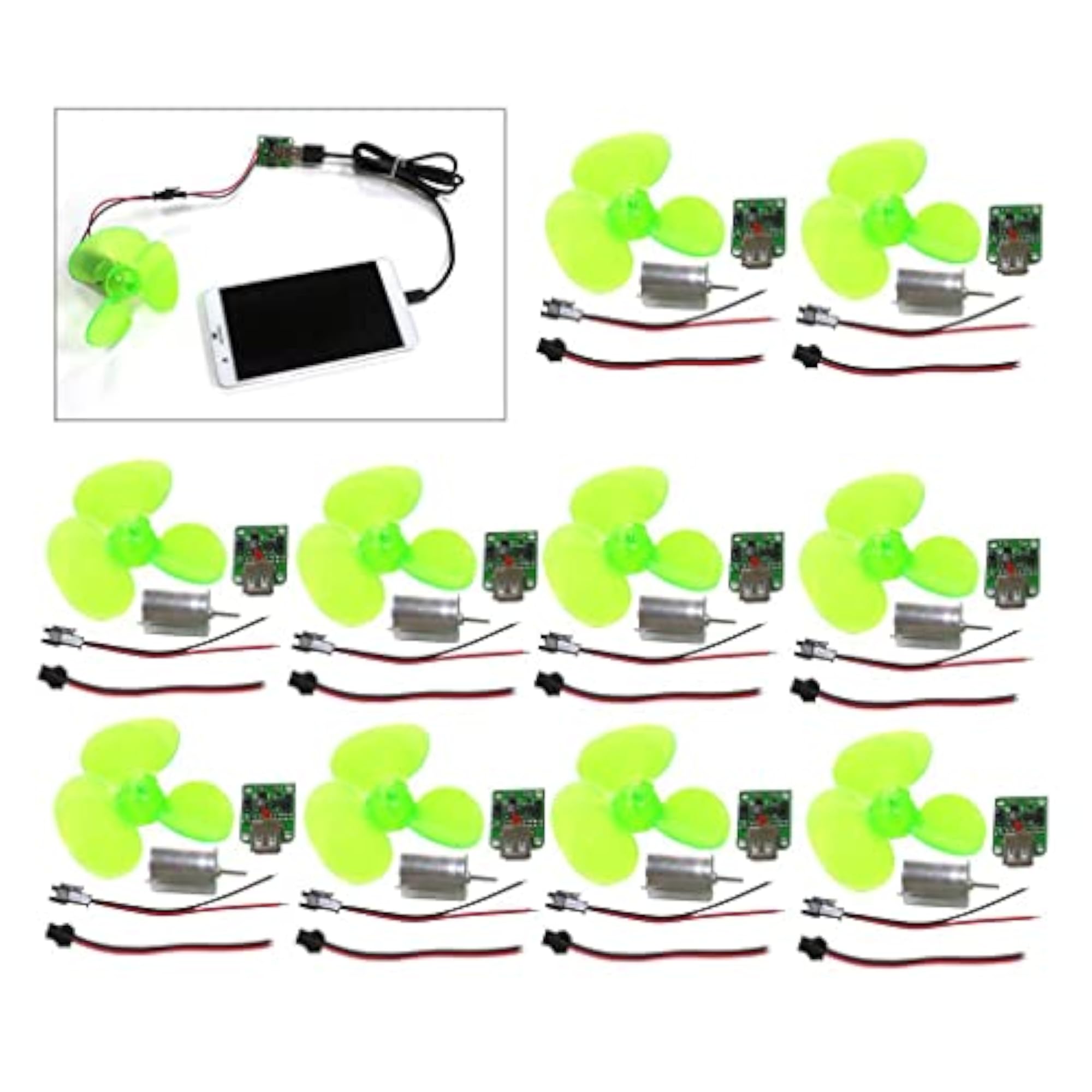 10pcs Mini Wind Generator Model Set