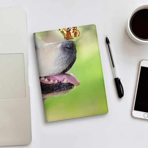 Couverture carnet A5 Golden Retriever cuir synthétique anti-usure pour notes protégées