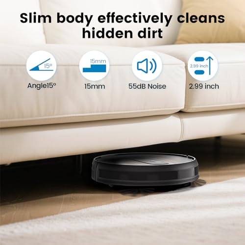 Image of AIRROBO 2800Pa Robot Vacuum, 600ml Dustbin, APP /Alexa Control, Super Thin,Quiet, Self-Charging,for Hard Floor,Carpet and Pet Hair