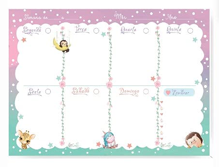 Planner Permanente Bloco 53 Folhas So Cute, São Domingos,Multicor,115002