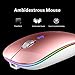 Ratón Inalámbrico Recargable, Ultra Delgado Receptor Nano Wireless Mouse 1600 dpi Ajustables...